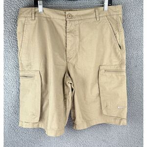 Nike Shorts‎ Mens 36 Beige Tan Cargo Ripstop Woven Sport Work Blue Tag